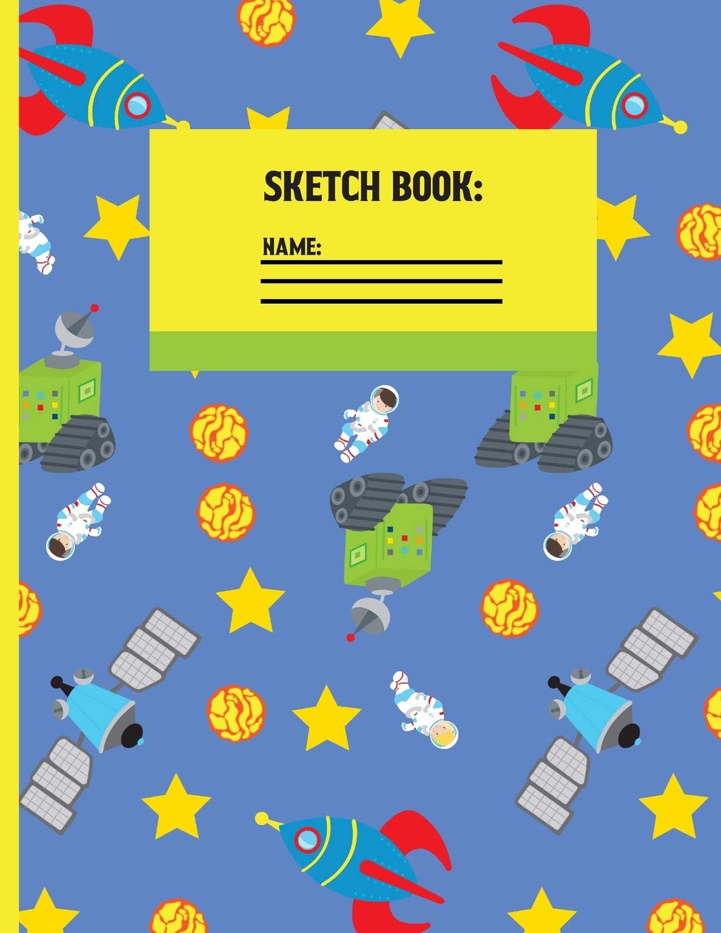 Sketchbook: Havelock Blue Astronaut cute & elegant Sketch paper to draw and sketch in.,Used
