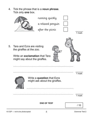 New KS1 English 10Minute Tests: Grammar, Punctuation & Spelling  Year 2: perfect for catching up at home (CGP KS1 English),Used