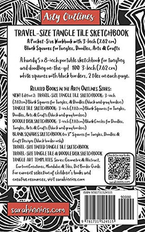 TravelSize Tangle Tile Sketchbook: A PocketSize Workbook with 3Inch (7.62 cm) Blank Squares for Tangles, Doodles, Arts & Craf,Used