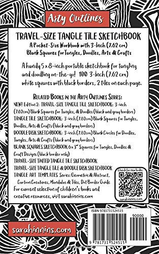 TravelSize Tangle Tile Sketchbook: A PocketSize Workbook with 3Inch (7.62 cm) Blank Squares for Tangles, Doodles, Arts & Craf,Used