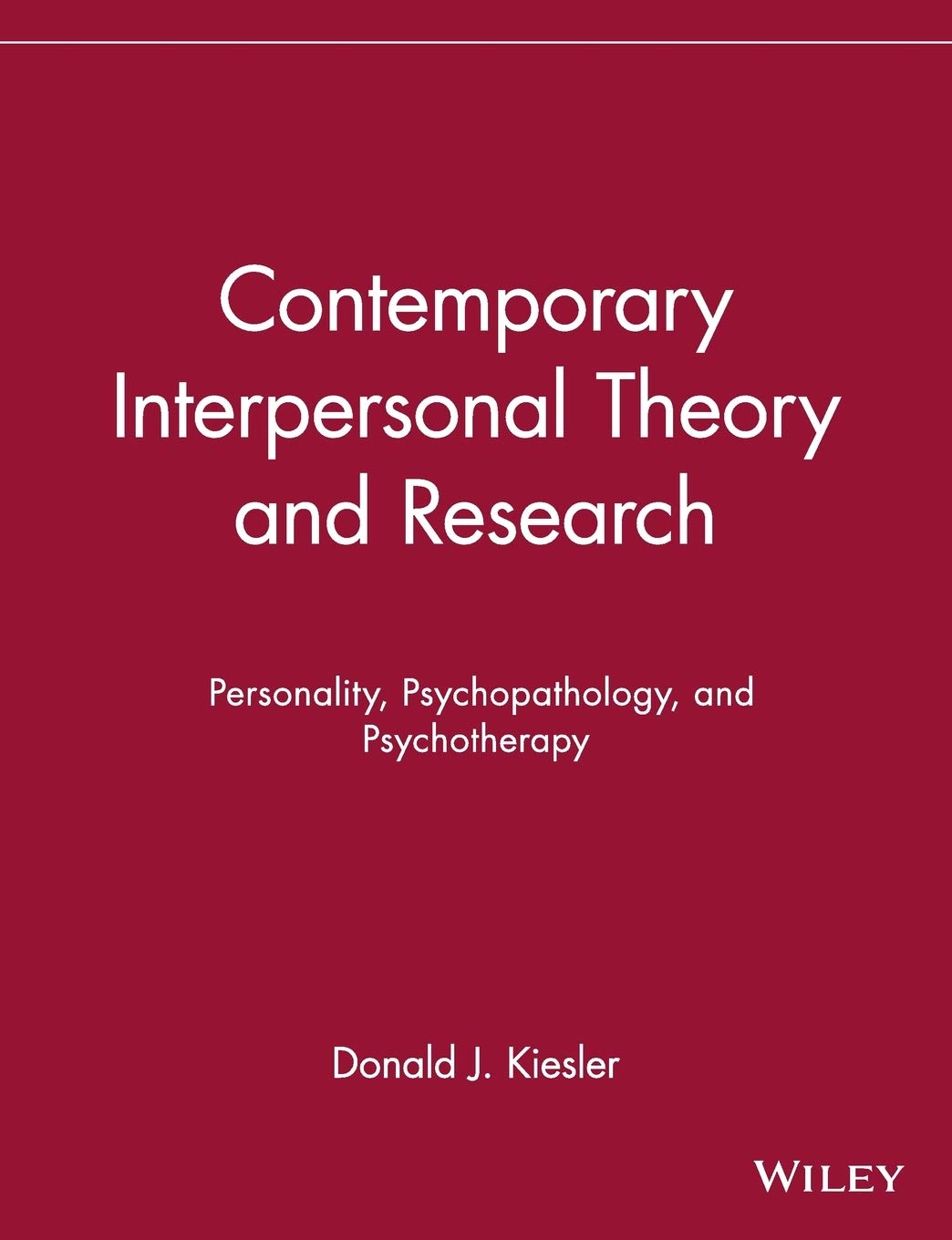 Contemporary Interpersonal Theory and Research: Personality, Psychopathology, and Psychotherapy (Series in Clinical Psychology a,Used