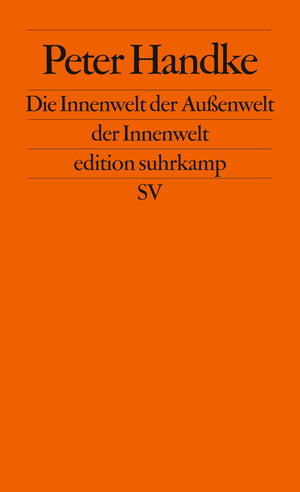 Die Innenwelt Der Aussenwelt Der Innenwelt (Edition Suhrkamp) (German Edition),Used