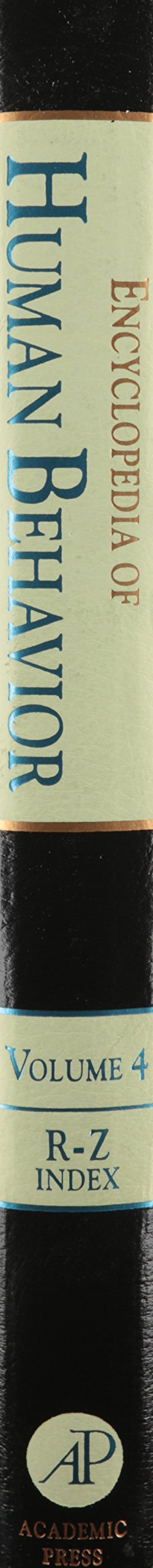 Encyclopedia of human behavior Volume 4 RZ and Index,Used