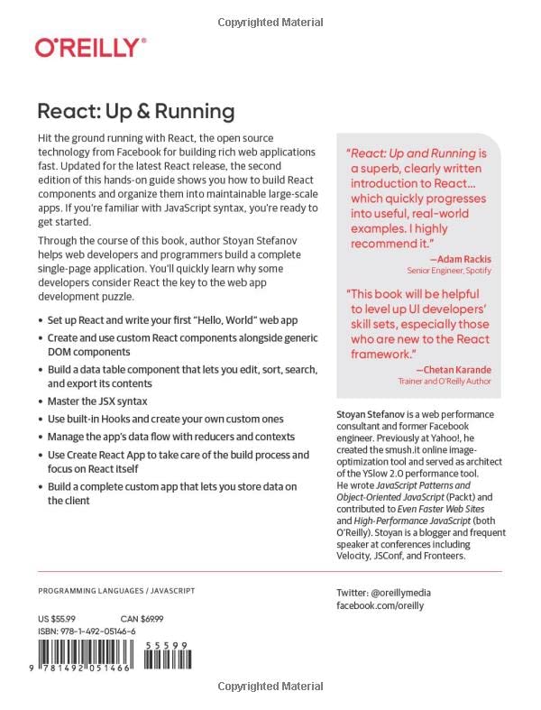 React: Up & Running: Building Web Applications,Used