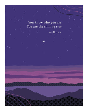 Positively Green Greeting Cards: Encouragement  Shine Your Own Light (Pack Of 6)