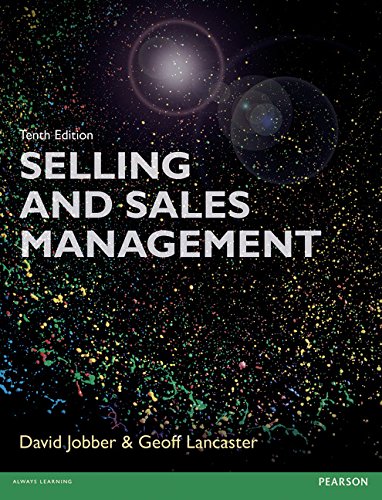 Selling and Sales Management 10th edn,New