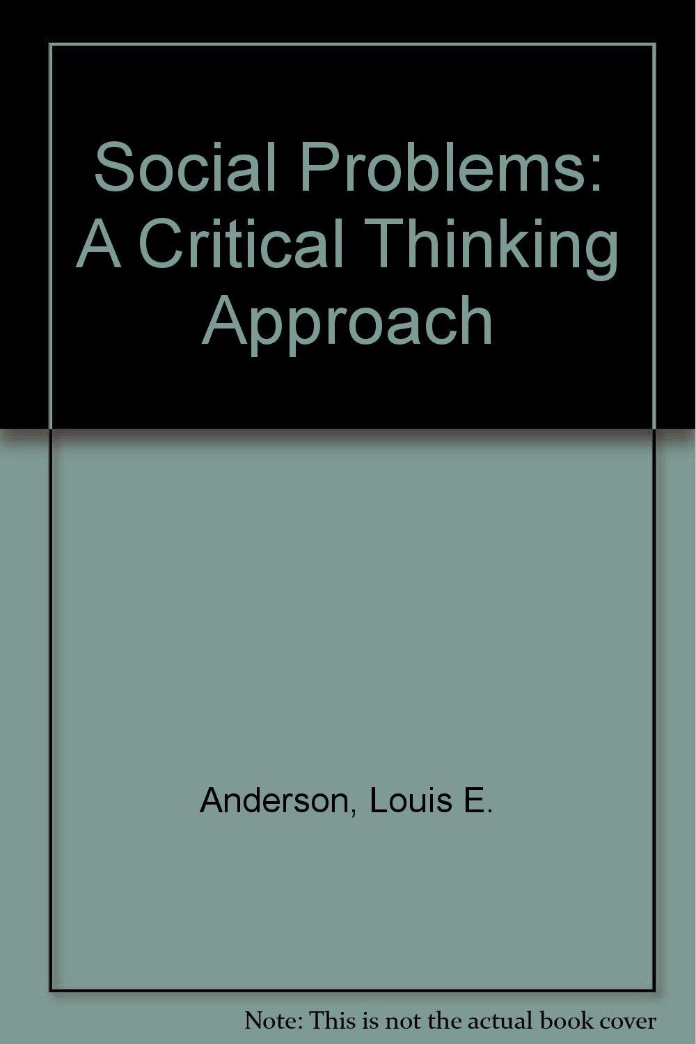 Social problems: A critical thinking approach,Used