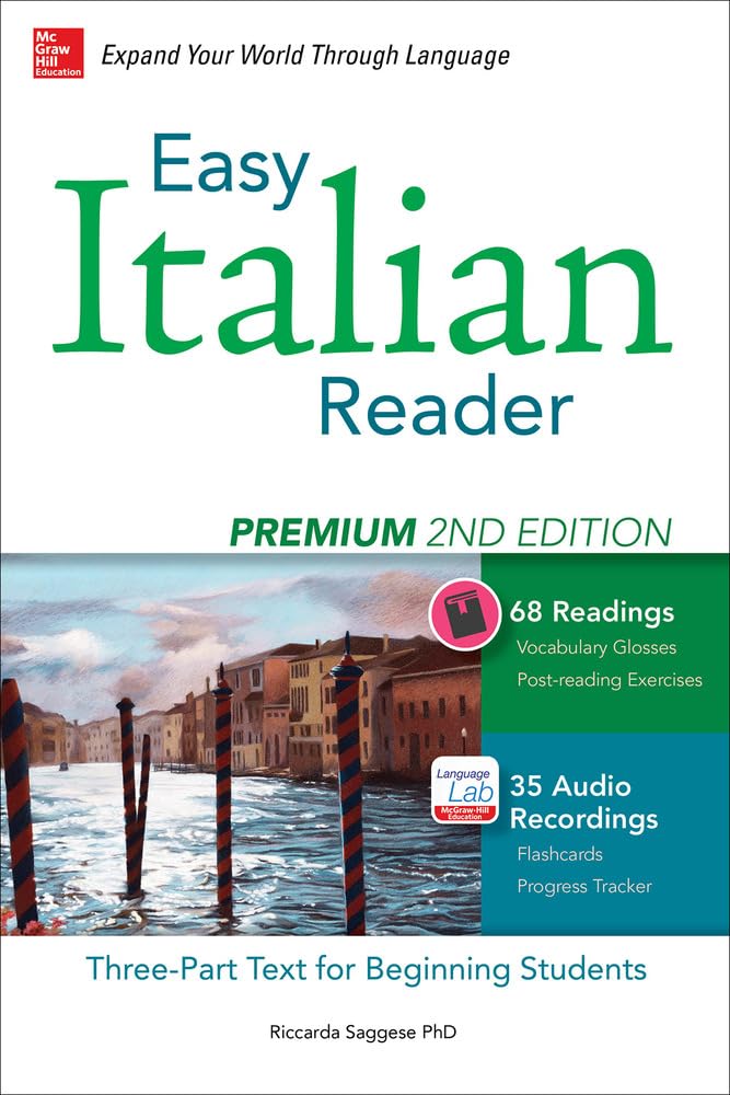 Easy Italian Reader, Premium 2nd Edition: A ThreePart Text for Beginning Students (Easy Reader Series),Used