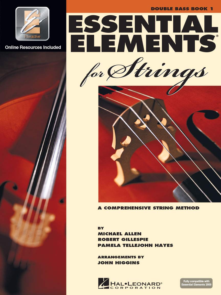 Essential Elements for Strings  Double Bass Book 1 w/EEi  Beginner Bass Method Book with Online Learning Tools and PlayAlong T,Used