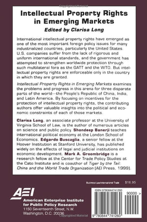 Intellectual Property Rights in Emerging Markets,Used