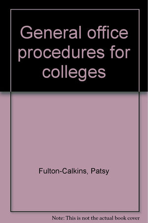 General office procedures for colleges,Used