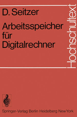 Arbeitsspeicher Fr Digitalrechner (Hochschultext) (German Edition),Used