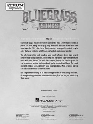 Bluegrass Songs  Strum Together: Songbook for any combination of standard ukulele, baritone ukulele, guitar, mandolin, and banj,Used