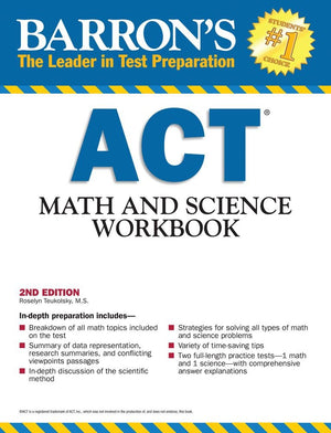 Barron's ACT Math and Science Workbook,Used