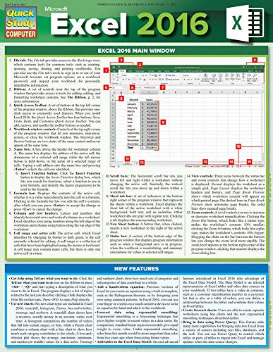 Microsoft Excel 2016 (Quick Study Computer),Used