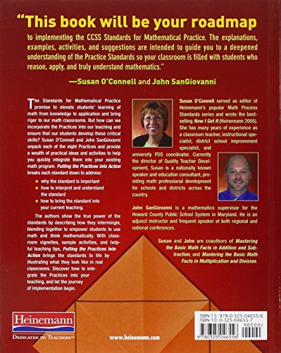 Putting The Practices Into Action: Implementing The Common Core Standards For Mathematical Practice, K8,New