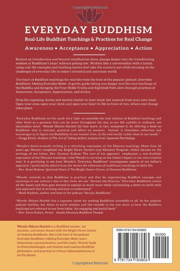 Everyday Buddhism: RealLife Buddhist Teachings & Practices For Real Change,Used