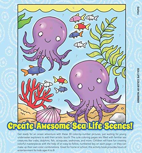Sea Life Color by Number (Dover Sea Life Coloring Books),Used