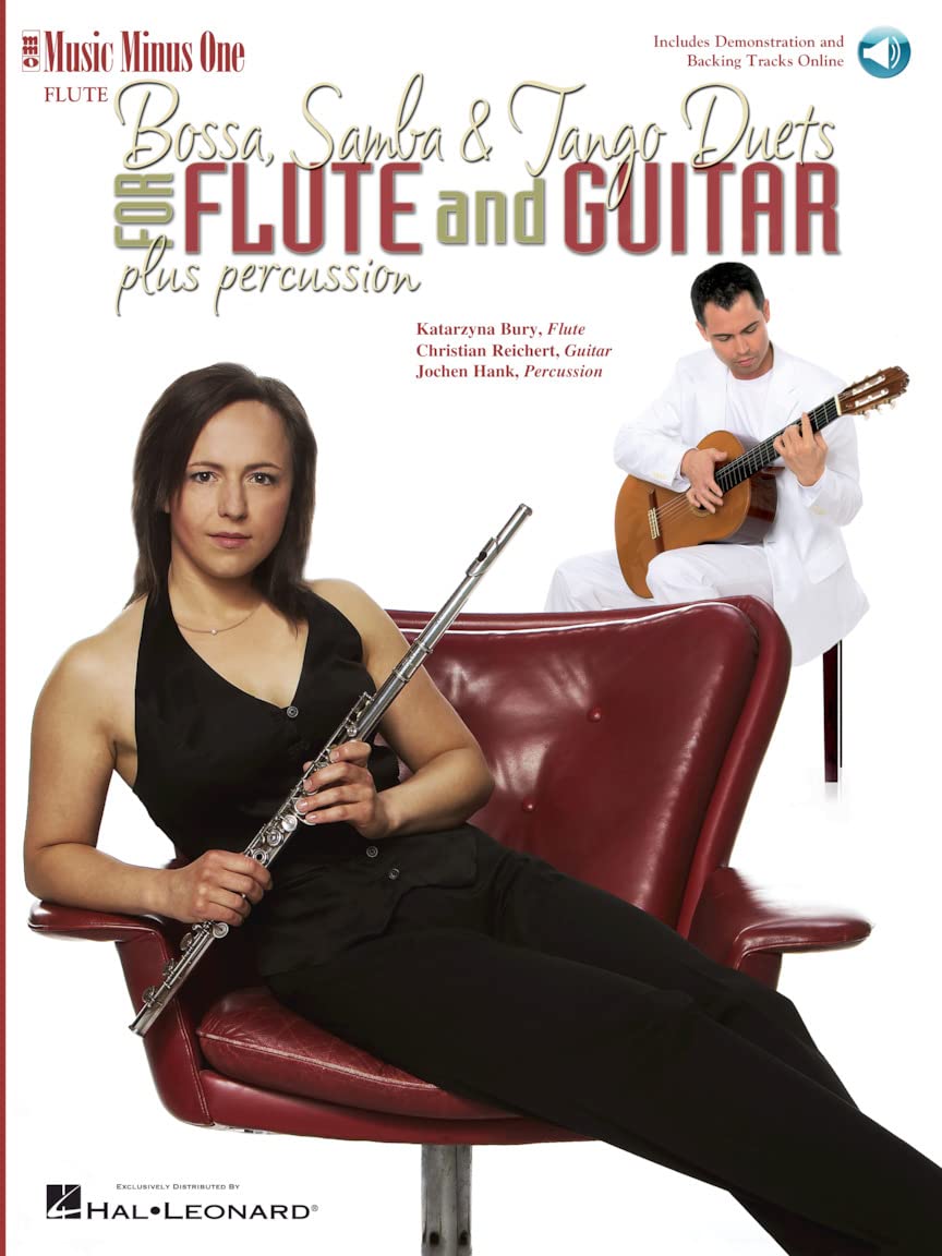 Bossa, Samba and Tango Duets for Flute & Guitar: Music Minus One Flute Edition,Used