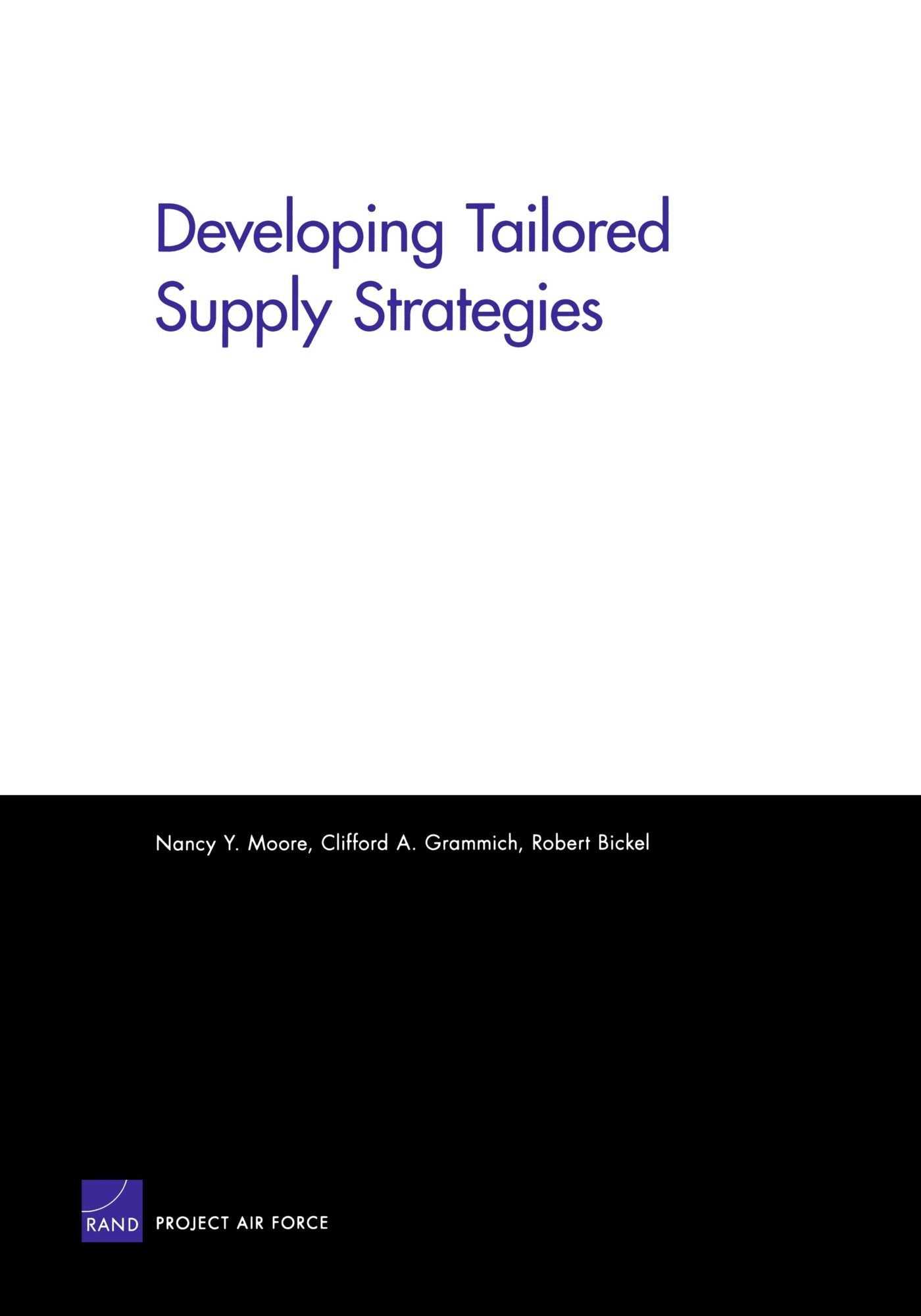 Developing Tailored Supply Strategies,Used