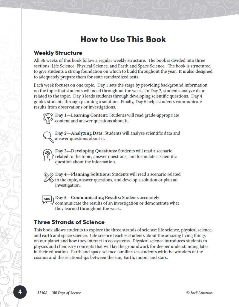 180 Days: Science, Earth and Space Science for 2nd Grade Practice Workbook for Classroom and Home, Cool and Fun Practice Created,New