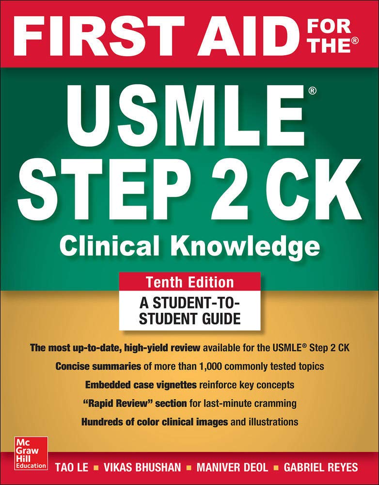 First Aid For The Usmle Step 2 Ck, Tenth Edition