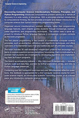Discovering Computer Science: Interdisciplinary Problems, Principles, And Python Programming (Chapman & Hall/Crc Textbooks In Co,Used