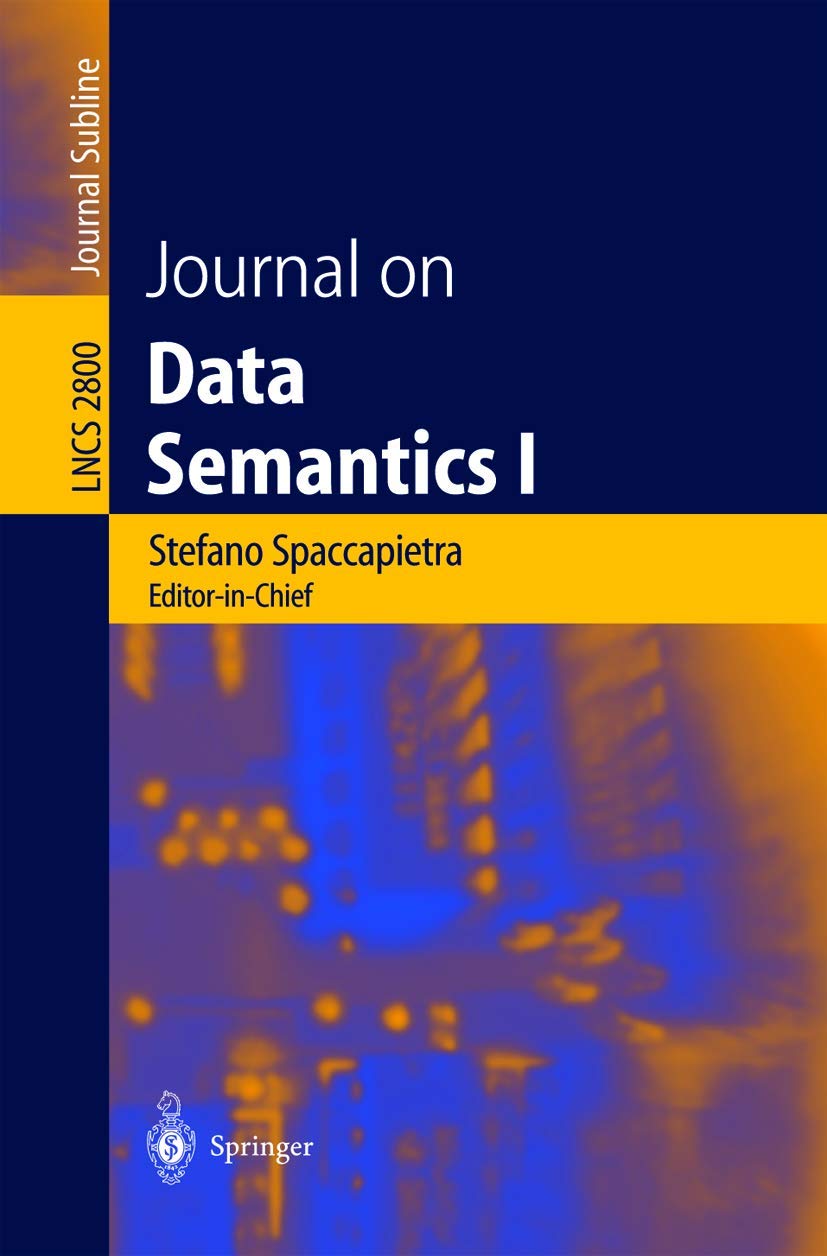 Journal on Data Semantics I (Lecture Notes in Computer Science, 2800),Used