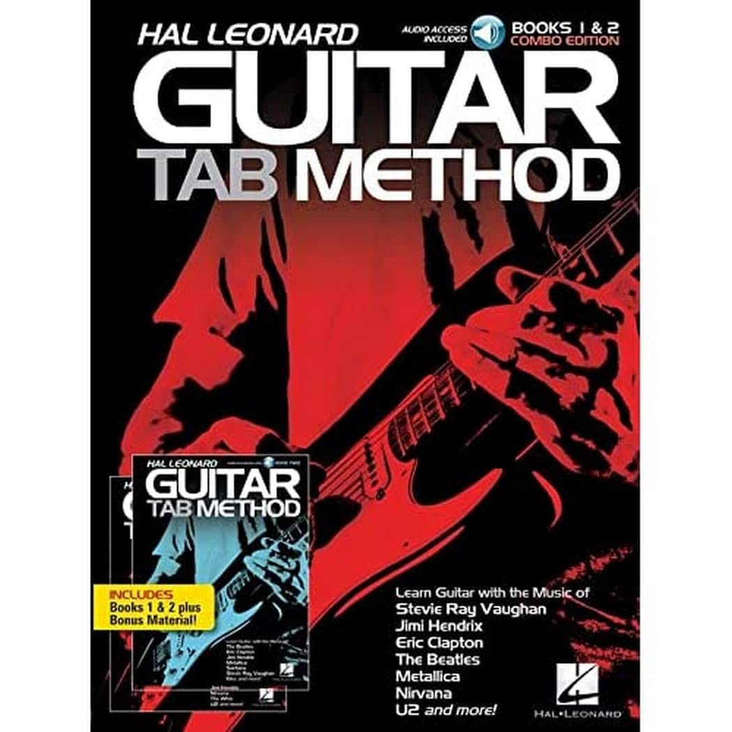 Hal Leonard Guitar Tab Method  Books 1 & 2 Combo Edition Book/Online Audio,Used