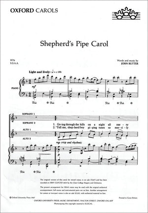 Shepherd's Pipe Carol,Used