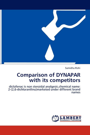 Comparison of DYNAPAR with its competitors: diclofenac is non steroidal analgesic,chemical name: 2(2,6dichloranilino)marketed ,Used