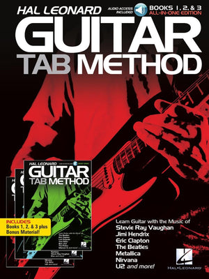 Hal Leonard  Guitar Tab Method  Books 1 2 and 3 AllinOne  Beginner Guitar Lesson Book with Tabs and Online Audio,New