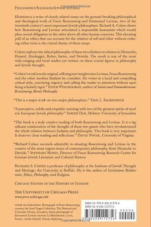 Elevations: The Height of the Good in Rosenzweig and Levinas (Chicago Studies in the History of Judaism),Used