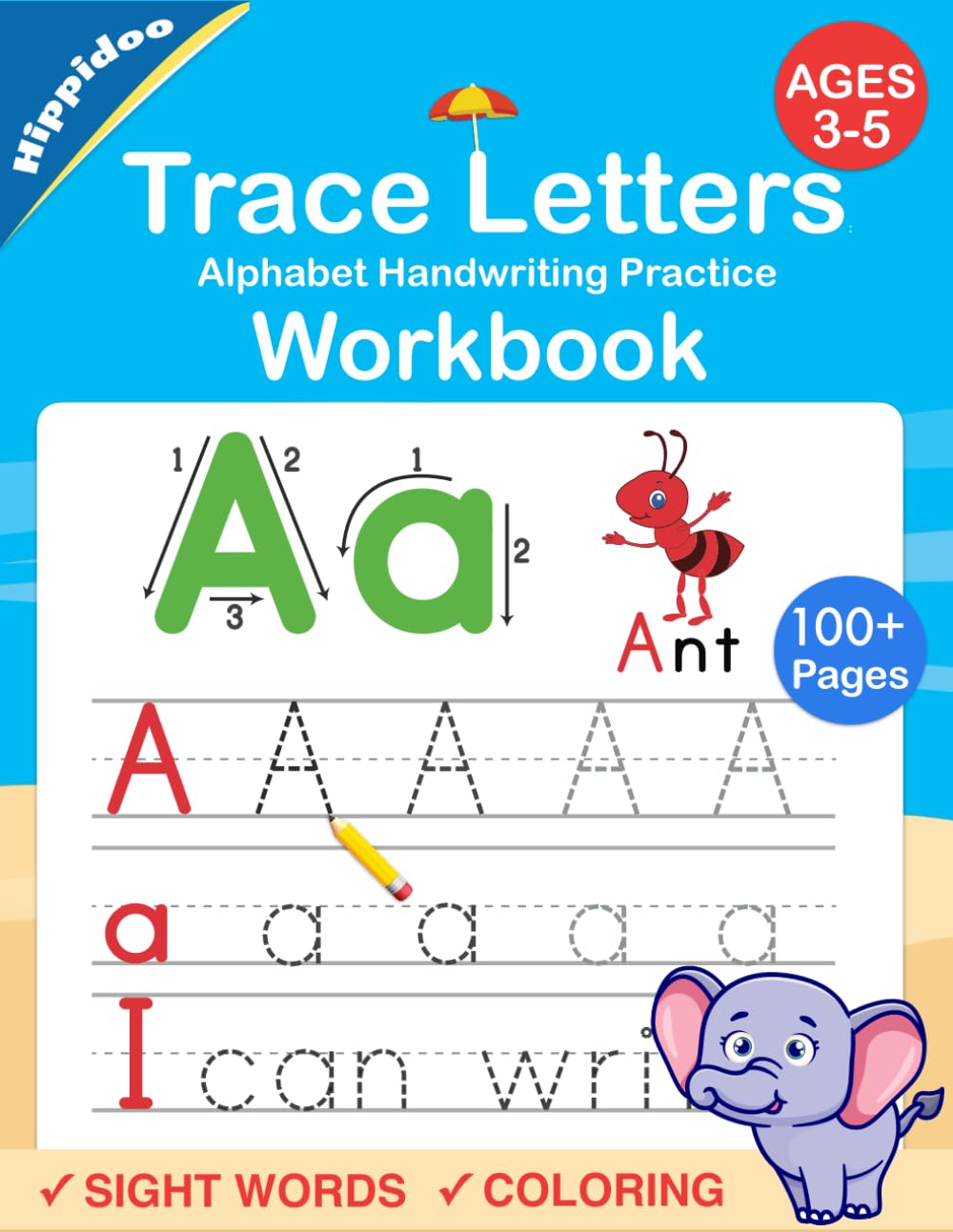 Trace Letters: Alphabet Handwriting Practice workbook for kids: Preschool writing Workbook with Sight words for Pre K, Kindergar,New