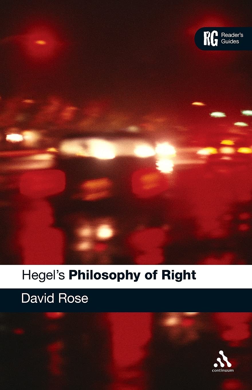 Hegel'S 'Philosophy Of Right': A Reader'S Guide (Reader'S Guides),New