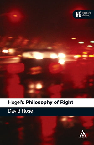 Hegel'S 'Philosophy Of Right': A Reader'S Guide (Reader'S Guides),Used