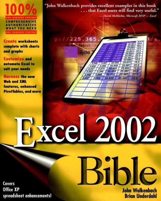 Excel 2002 Bible,Used