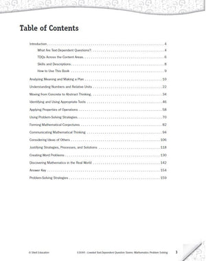 Leveled TextDependent Question Stems: Mathematics Problem Solving,Used