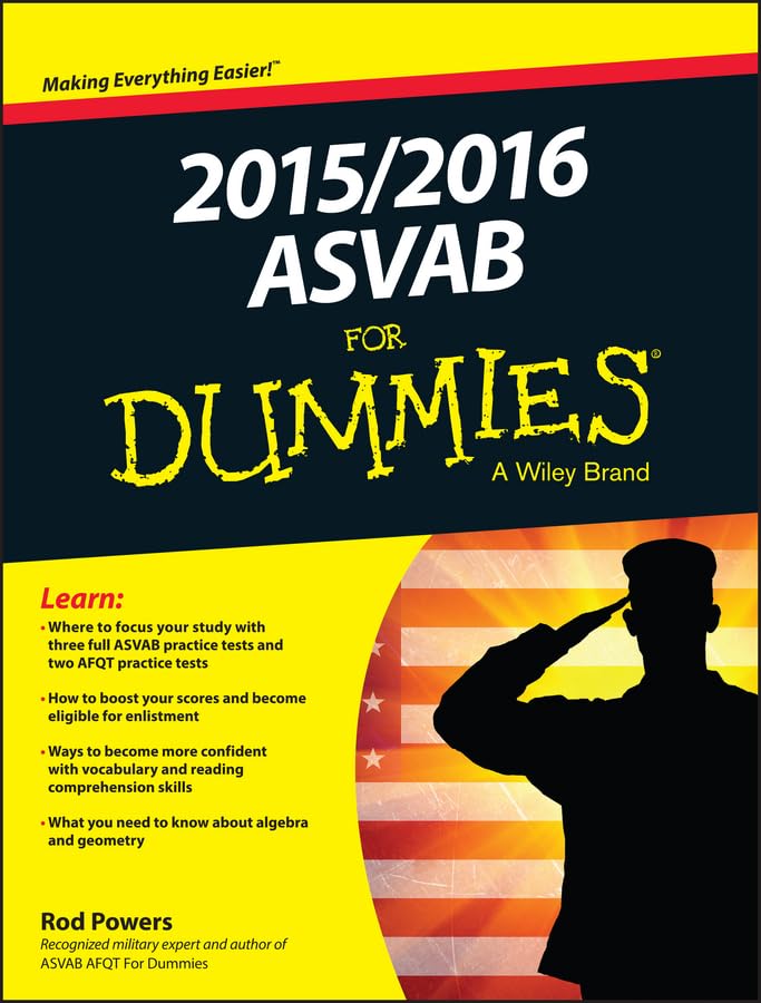 2015 / 2016 ASVAB For Dummies,Used
