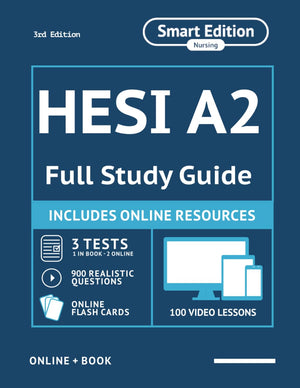 HESI A2 Full Study Guide 3rd Edition: Complete Subject Review, 3 Full Practice Tests, 900 Realistic Questions, Online Flashcards,Used