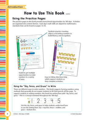 180 Days?: Mathematics for PreKindergarten Practice Workbook for Classroom and Home, Cool and Fun Practice Created by Teachers ,Used