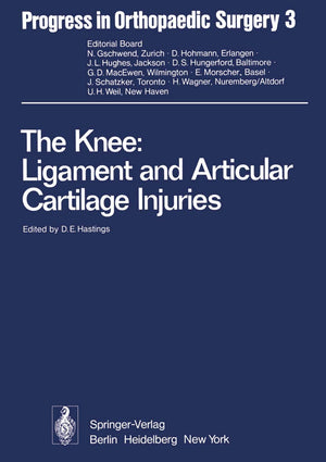 The Knee: Ligament and Articular Cartilage Injuries: Selected Papers of the Third and Fourth Reisensburg Workshop held February ,Used
