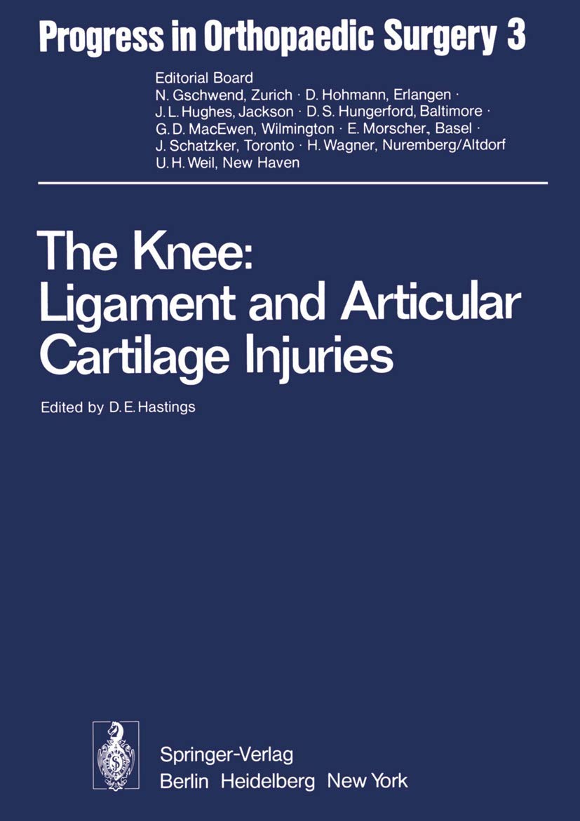 The Knee: Ligament and Articular Cartilage Injuries: Selected Papers of the Third and Fourth Reisensburg Workshop held February ,Used