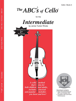 The Abcs Of Cello For The Intermediate, Book 2 (Book & Mp3/Pdf)