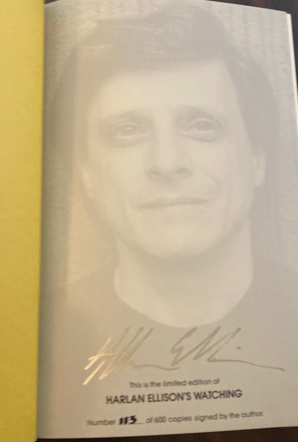 HARLAN ELLISON'S WATCHING.,Used