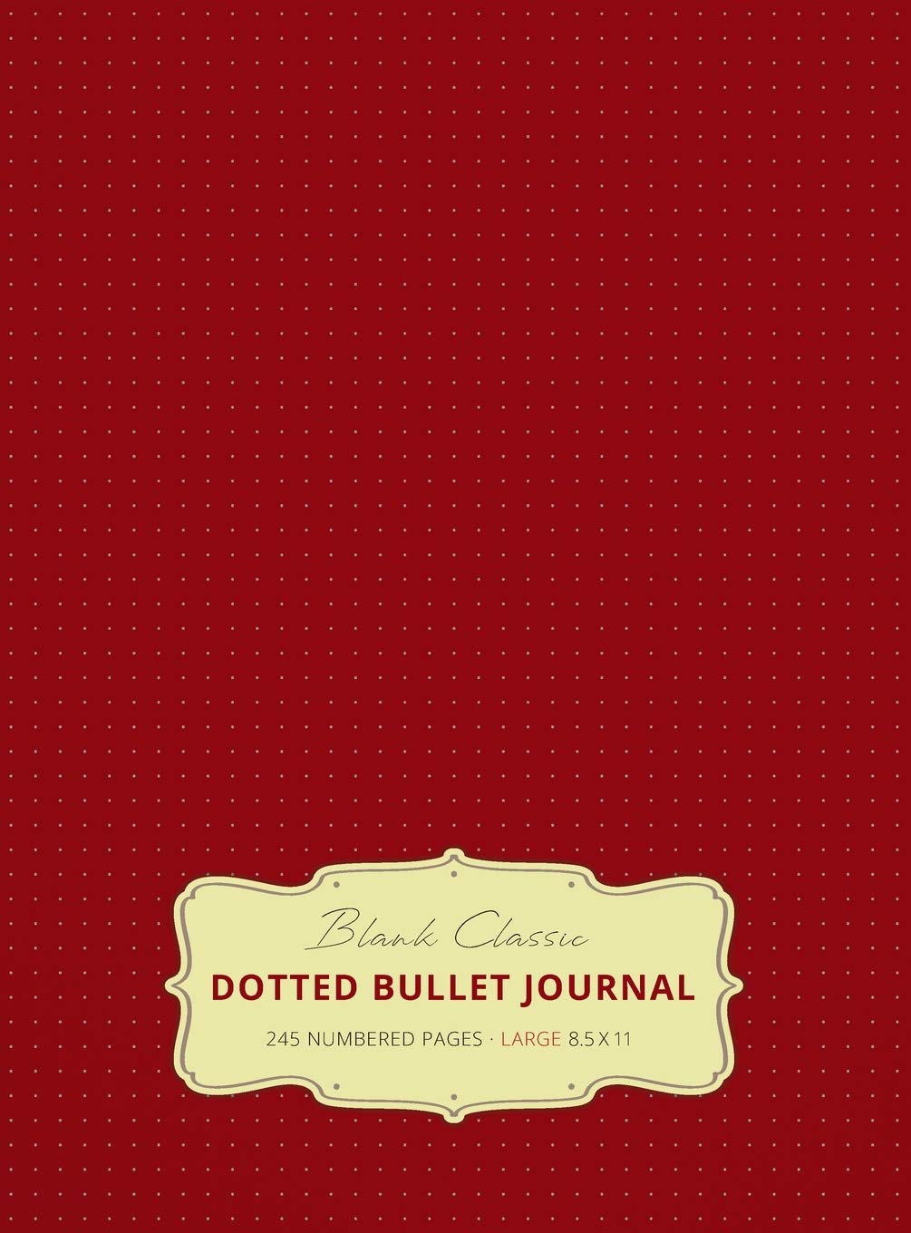 Large 8.5 x 11 Dotted Bullet Journal (Burgundy #4) Hardcover  245 Numbered Pages,Used