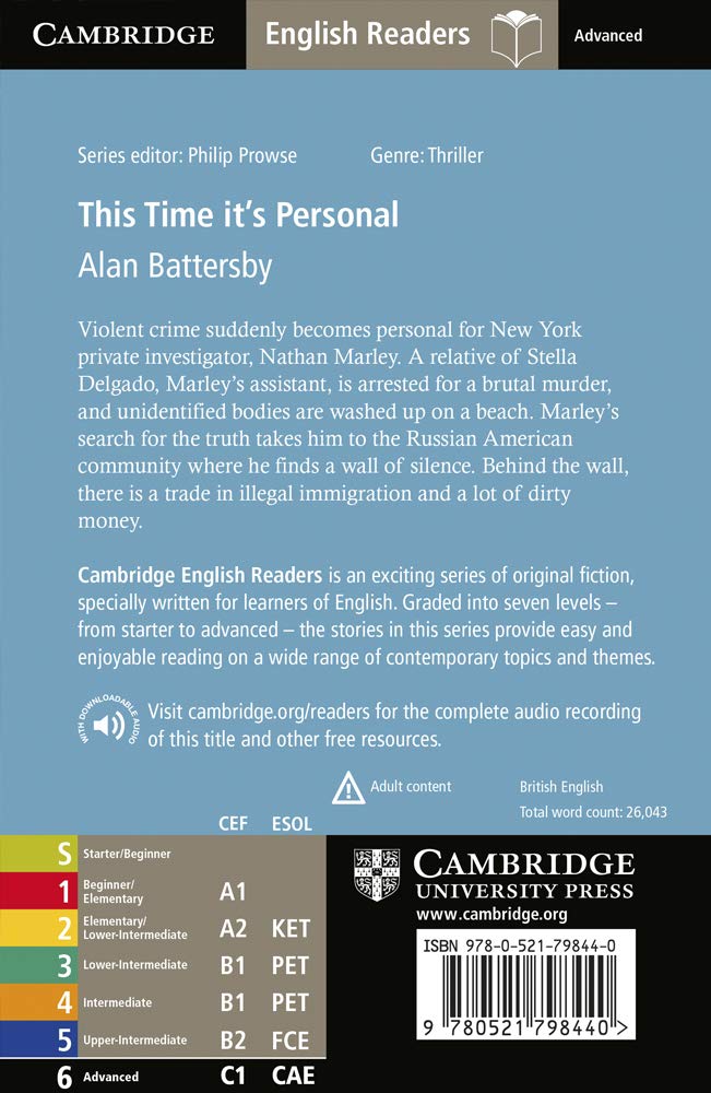 This Time It'S Personal Level 6 (Cambridge English Readers),Used