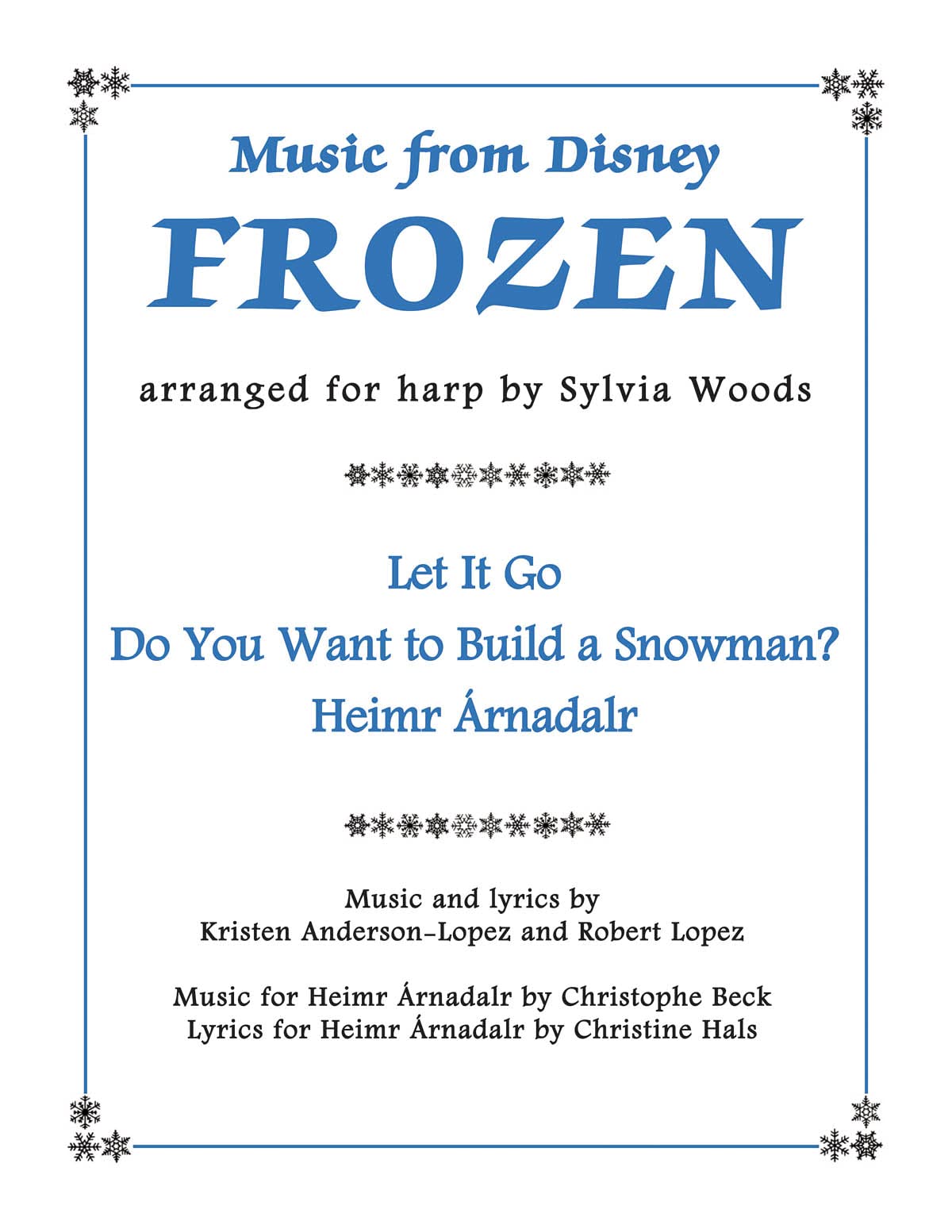 Music from Disney's Frozen for Harp,Used