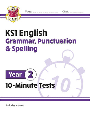 New KS1 English 10Minute Tests: Grammar, Punctuation & Spelling  Year 2: perfect for catching up at home (CGP KS1 English),Used