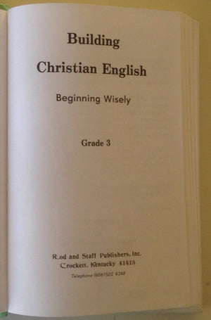 Beginning Wisely : English 3,Used
